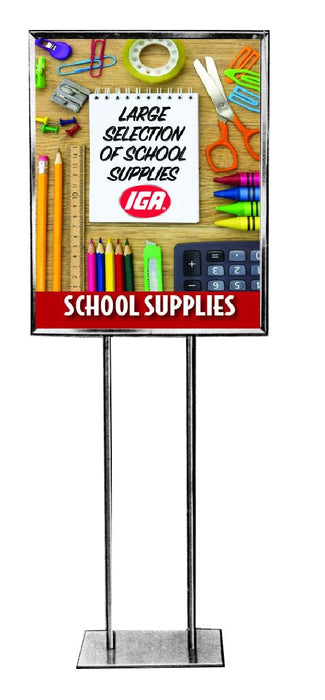 IGA Back To School Stanchion Sign 22" x 28"