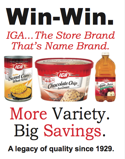 IGA Store Conversation Stanchion Sign