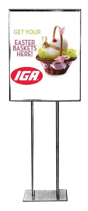 IGA Easter Baskets Floor Stand Stanchion Sign-22" x 28"
