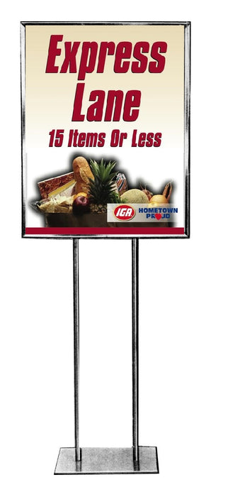 IGA Express Checkout Lane Stanchion-Floor Stand Sign