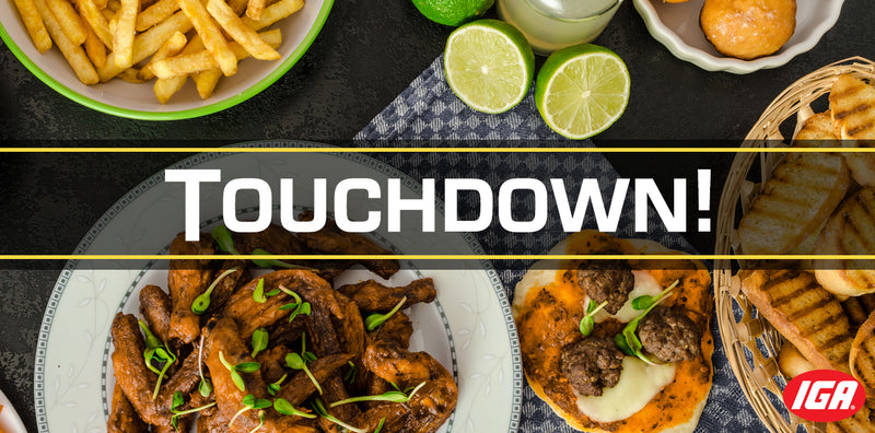 IGA Football Touchdown Seasonal Signs- 5 pcs