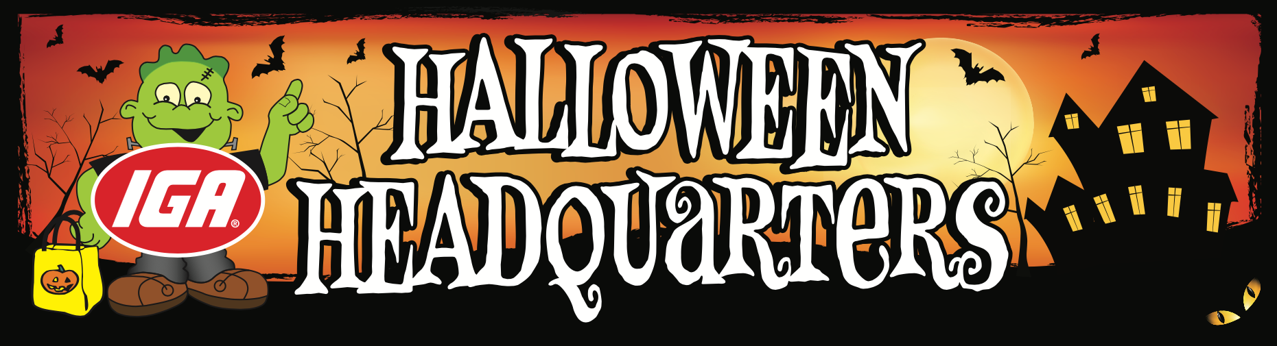IGA Halloween Headquarters Seasonal Banner-5'x3'