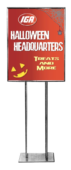 IGA Halloween Headquarters Standard Posters-Floor Stand Signs- 22" W x 28" H