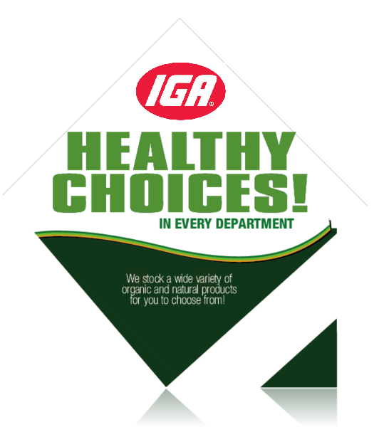 IGA Healthy Choices Ceiling Danglers