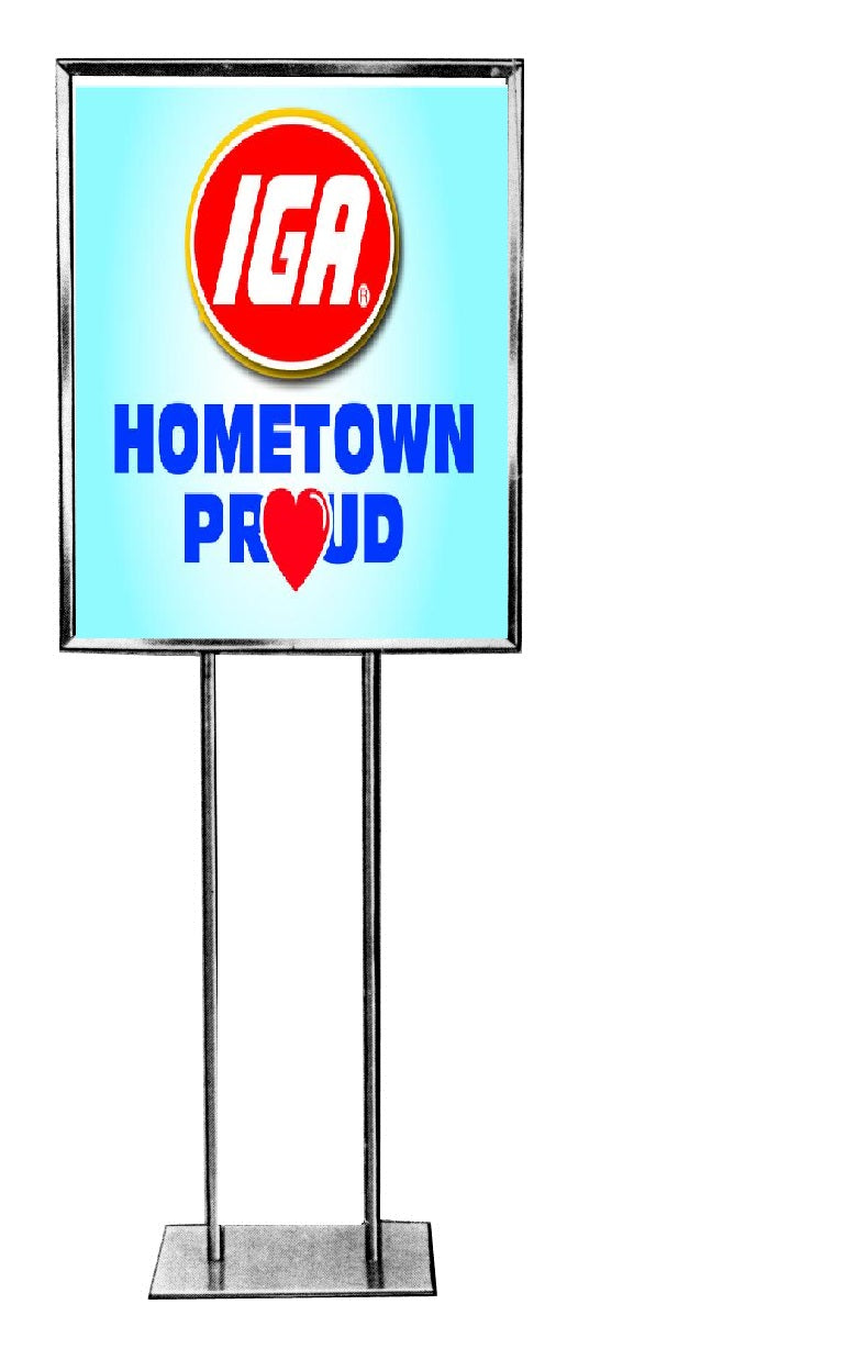 IGA Hometown Proud Stanchion Sign
