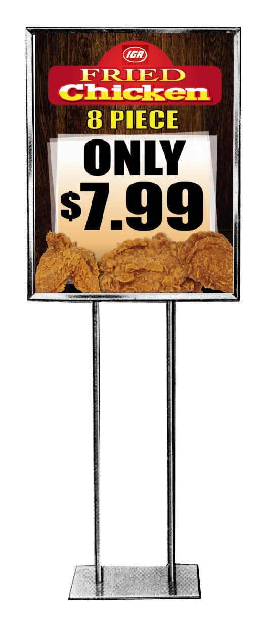 IGA Supermarkets Fried Chicken Floor Stand Stanchion Sign