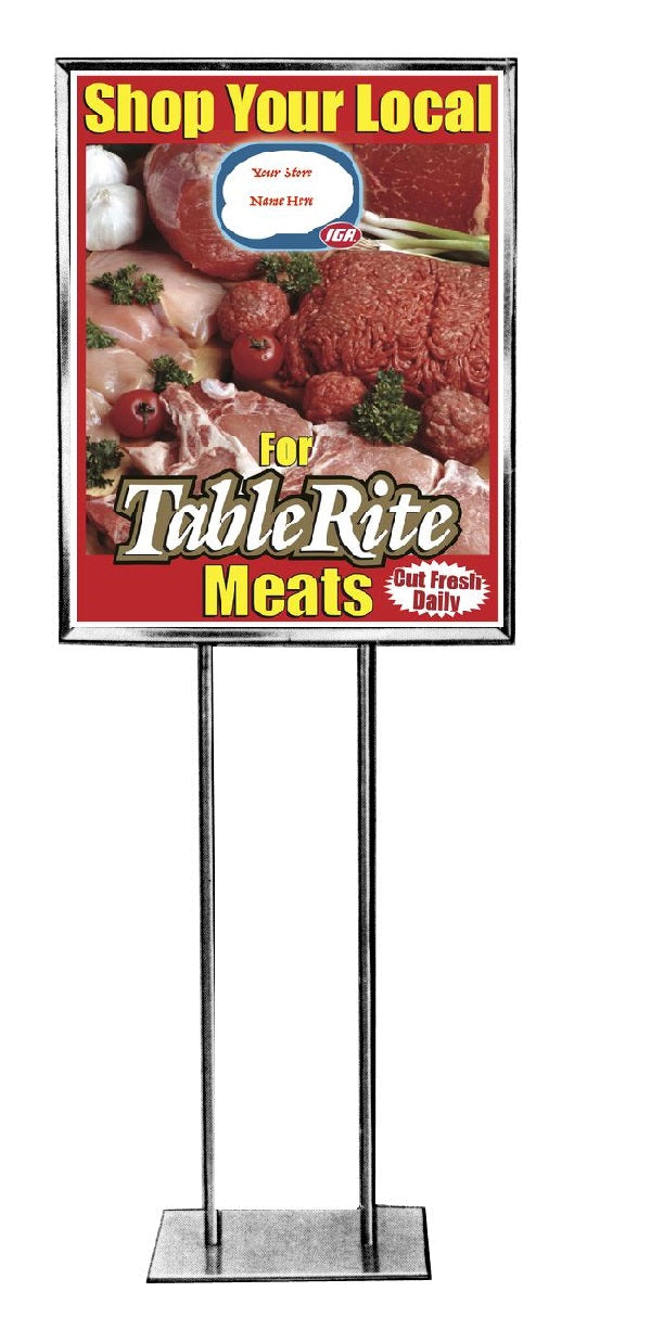 Iga Food Rite IGA Table Rite Meats Stanchion Sign-Semi Custom — screengemsinc