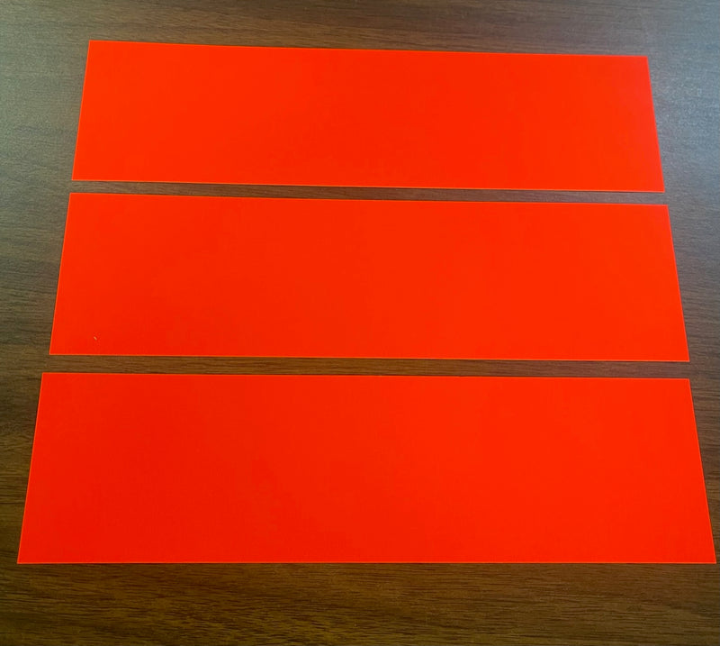 Red/Orange Fluorescent Shelf Sign-Price Cards 11"W x 3.5"H -100 signs