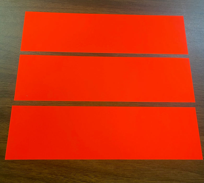 Red/Orange Fluorescent Shelf Sign-Price Cards 11"W x 3"H -100 signs
