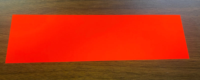 Red/Orange Fluorescent Shelf Sign-Price Cards 11"W x 3.5"H -100 signs