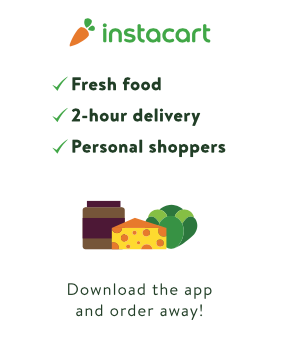instacart GroceryDelivery Floor Stand Stanchion Signs-Checklist- 2 pieces