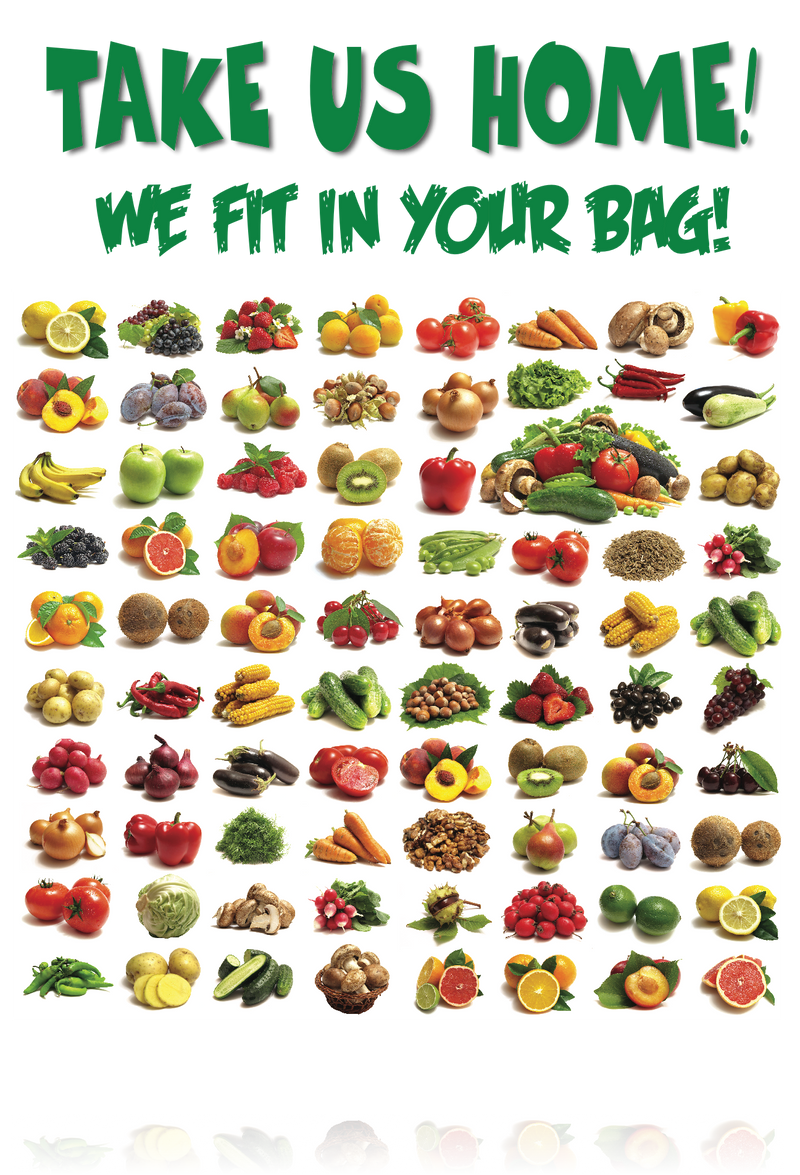 Produce Floor Stand Stanchion Sign-22"W x 28"H