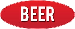 Interior Retail Store Signage-Beer Sign- Red