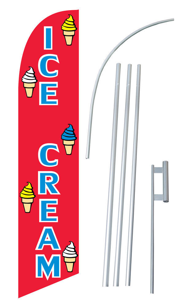 Ice Cream Feather Flags Kit
