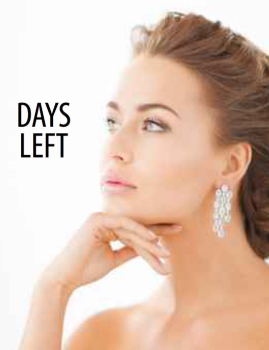 Jewelry Sale Days Left Countertop Easel Sign