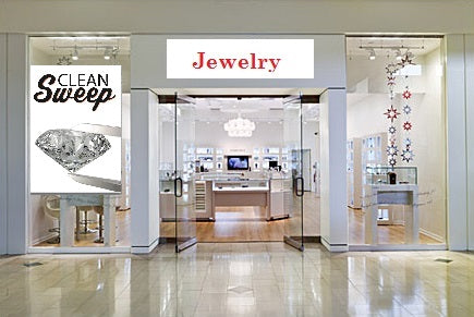 Jewelry Store-Clean Sweep Diamond Window Signs Poster-36" W x 48" H