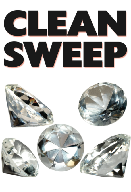 Jewelry Store Clean Sweep Diamonds Window Signs Poster-36" W x 48" H