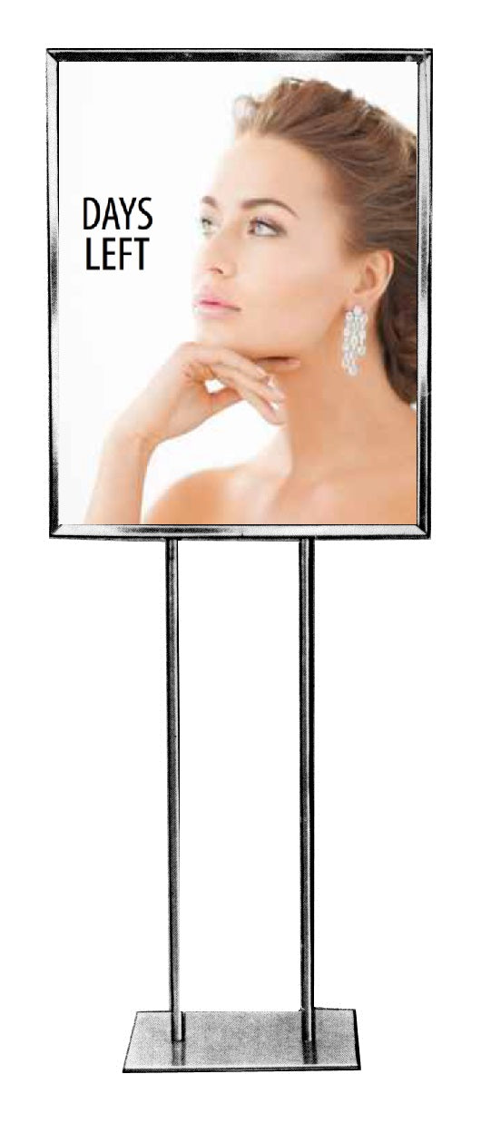 Jewelry Sale-Days Left Floor Stand Stanchion Signs-22"x28"