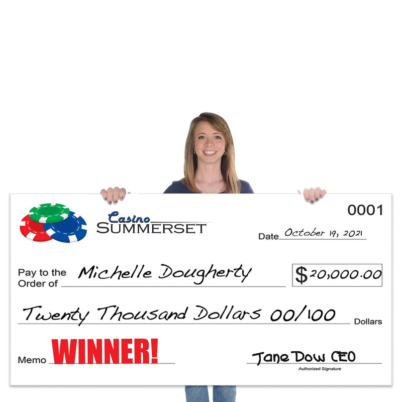 Jumbo Checks for Charity Donation Presentation or Contest Winners-Custom Printed- 74"W