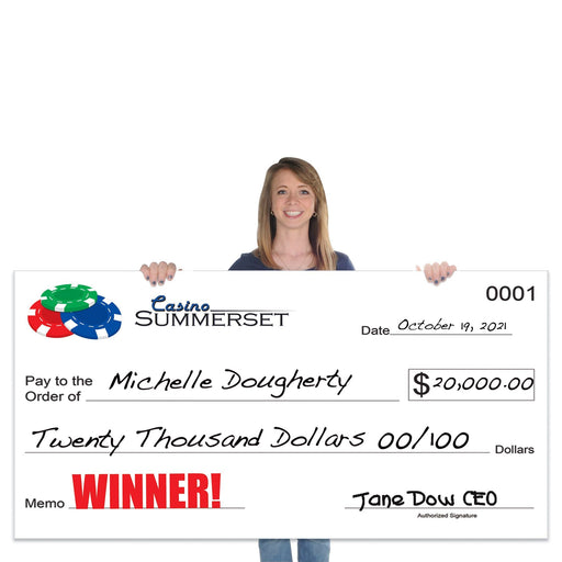 Branded Big Check Examples Custom Printed Big Checks — screengemsinc