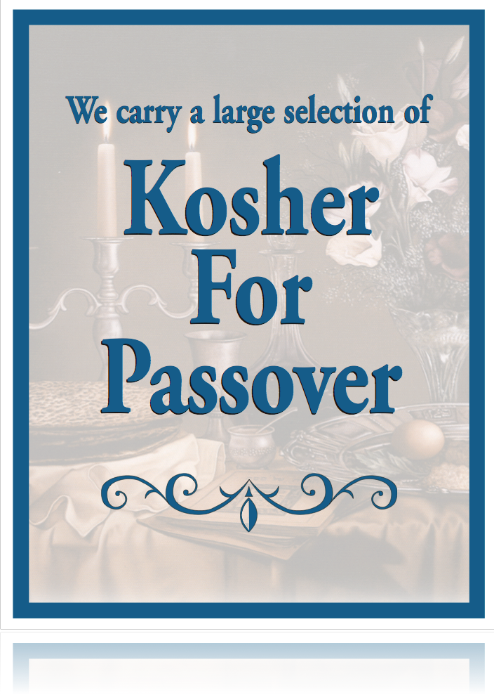 Kosher Floor Stand Stanchion Sign 22"W x 28"H