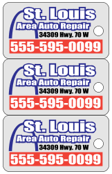Loyalty Cards with 3 Key Tags-Custom Printed