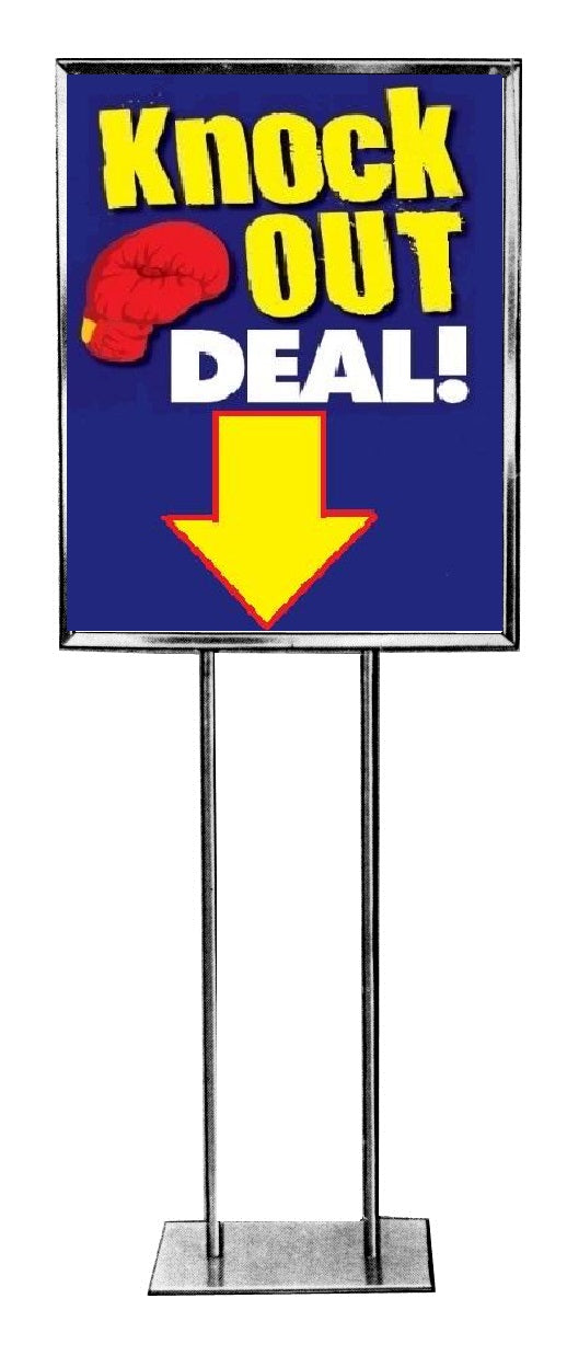Knock Out Deal Floor Stand Sign