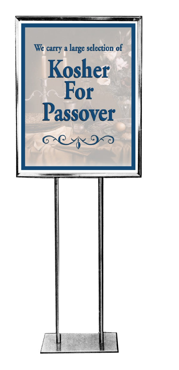 Kosher Floor Stand Stanchion Sign 22"W x 28"H