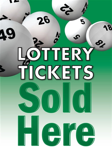Lottery Tickets Sold Here Sidewalk A Frame Sign Insert 22"W x 28"H