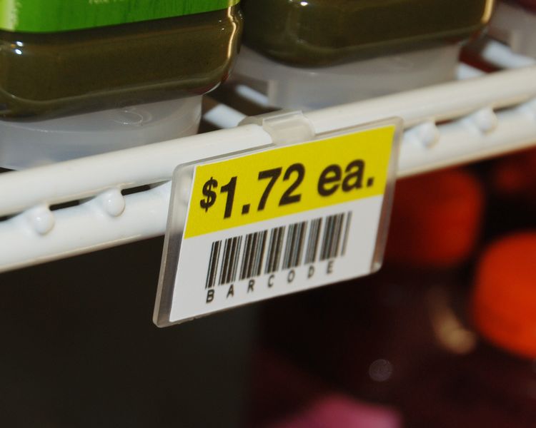 Label Holders for Double Wire Cooler Shelves