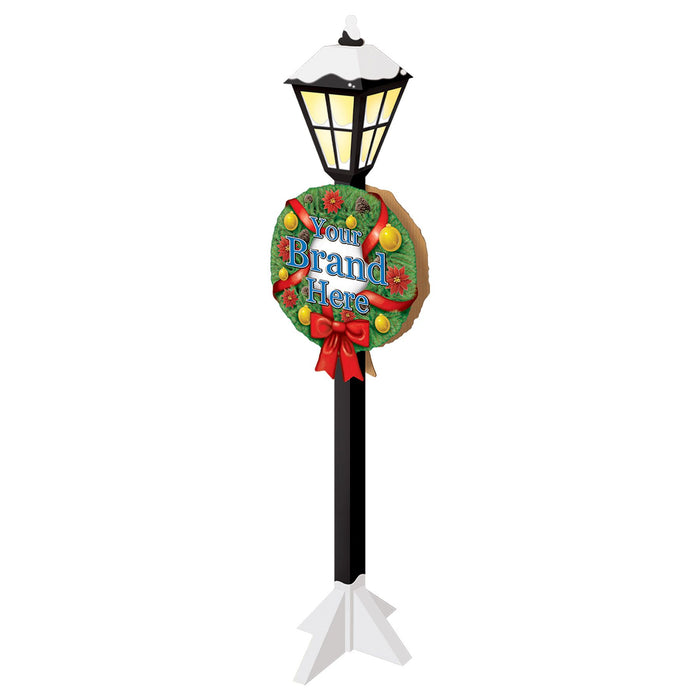 7' Tall Christmas Lamp Post Custom Printed Display Props-10 pieces