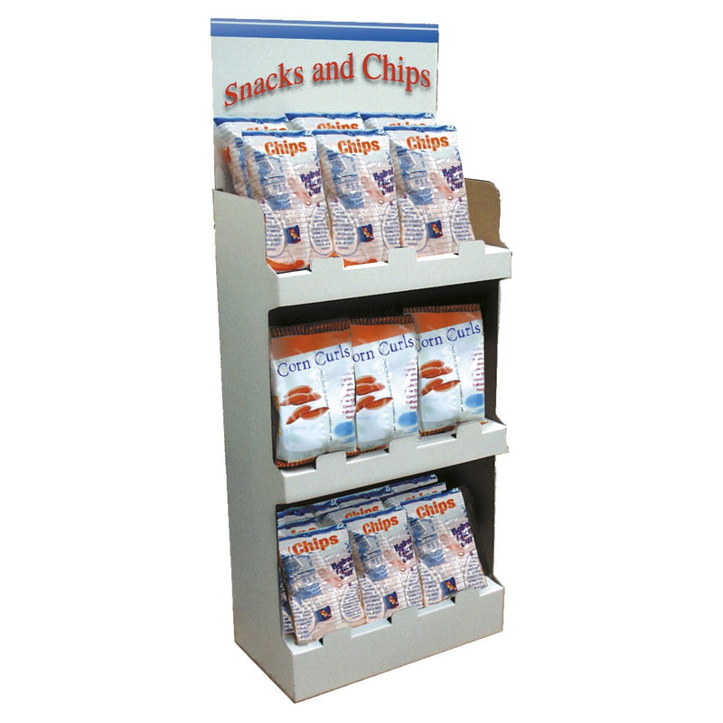 Large Cardboard 3 Shelf Display Bin