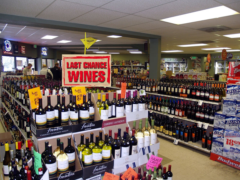 Last Chance Wine Ceiling Dangler End Cap Sign