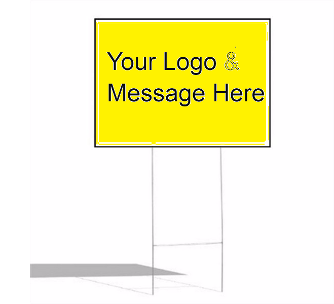 Lawn Yard Signs Custom Printed - 24 "x 18"-2 sided