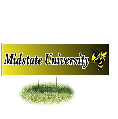 Lawn Yard Signs for Schools-Custom Printed-24" x 6"