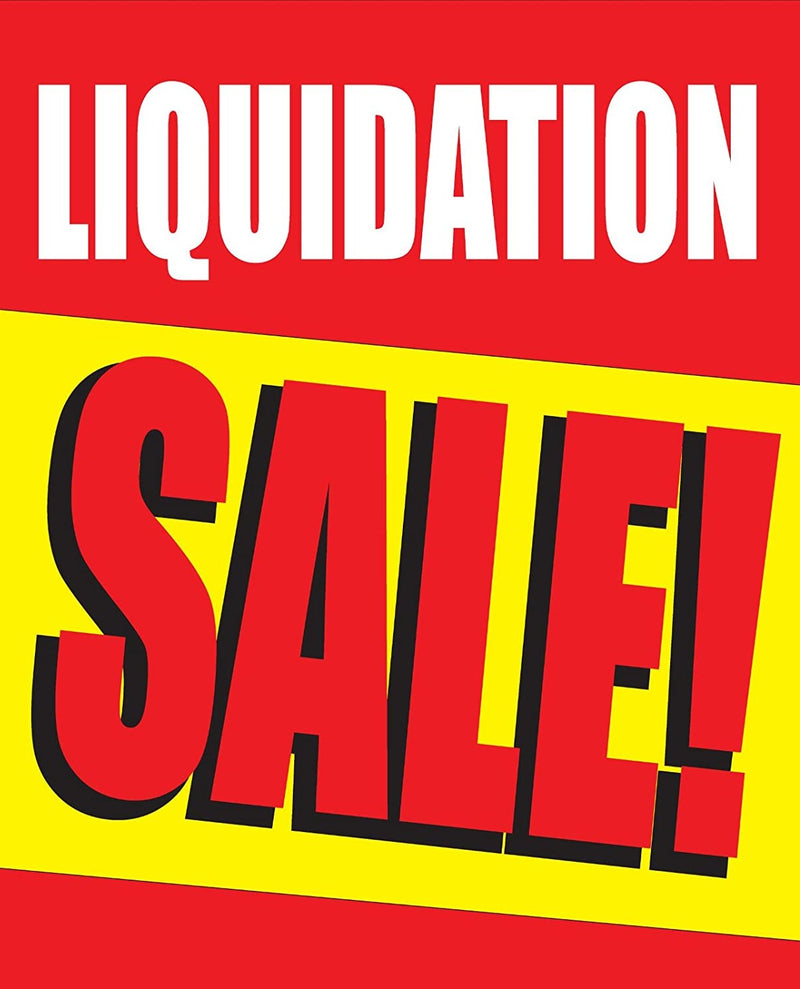 Liquidation Sale Window Signs Poster-11" W x 17"H- 4 pieces