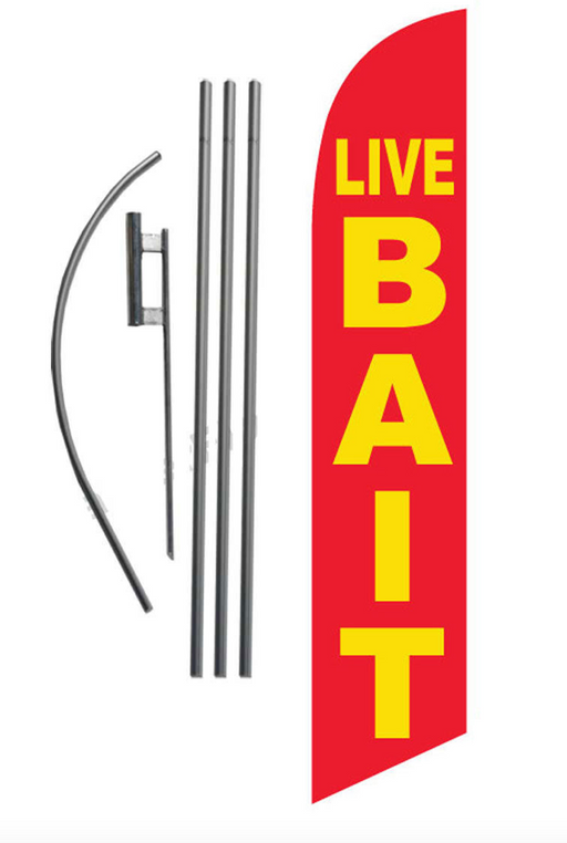 Live Bait Feather Flag