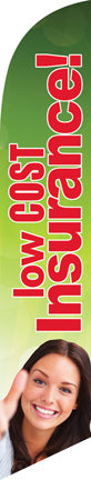 Low Cost Insurance Feather Flags-Green
