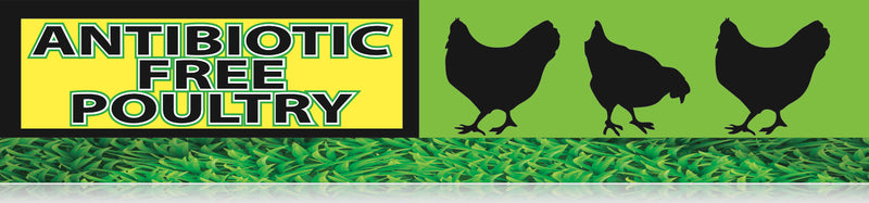 Antibiotic Free Poultry Meat Case Divider-24" Long