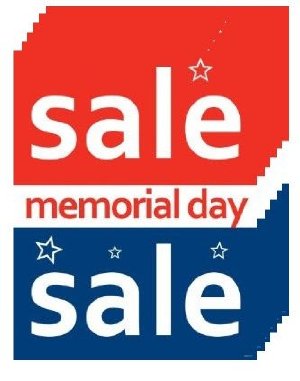 Memorial Day Sale Posters- Floor Stand-Stanchion Signs -6 pieces
