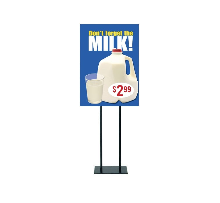 Don't Forget The Milk Floor Stand Stanchion Sign with Custom Price