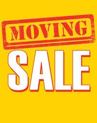 Moving Sale Standard Poster-Floor Stand Stanchion Sign -22" x 28"