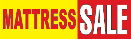 Mattress Sale Window Signs Poster-48" W x 36" H-R/Y