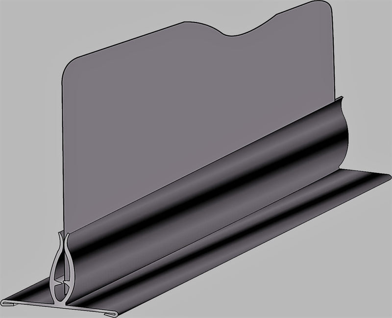 Meat Case Dividers Sign Bases- 12" L Black- 10 pieces