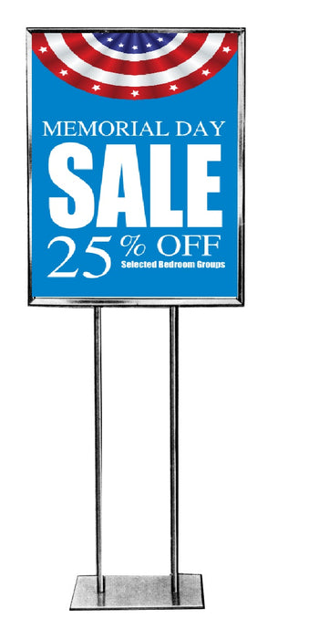 Memorial Day 25% Off Sale Posters-Floor Stand Stanchion Signs-Value Pack