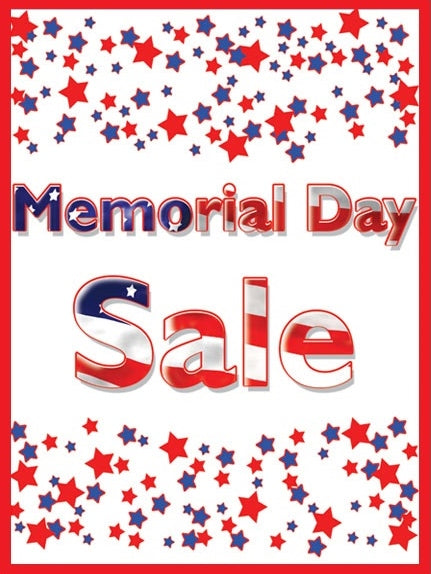 Memorial Day Sale Standard Posters-Floor Stand Stanchion Signs- 22" W x 28" H