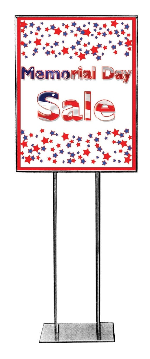 Memorial Day Sale Standard Posters-Floor Stand Stanchion Signs- 22" W x 28" H