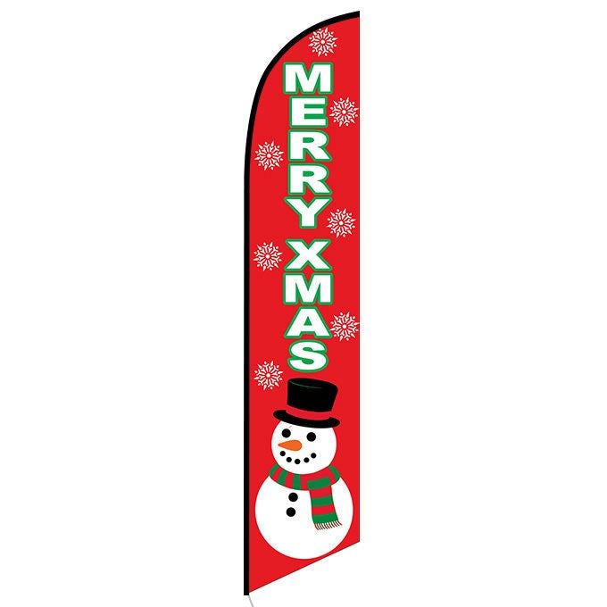 Merry Christmas Feather Flags Kit