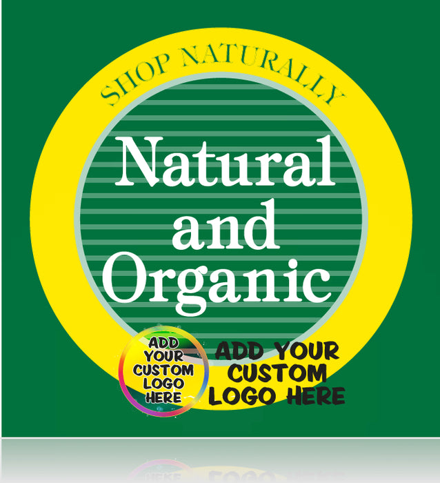 Natural and Organic Shelf Signs- Custom Printed -250 pieces