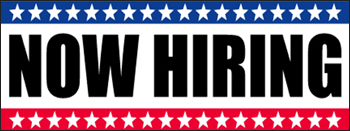Now Hiring Banner for Retail Stores